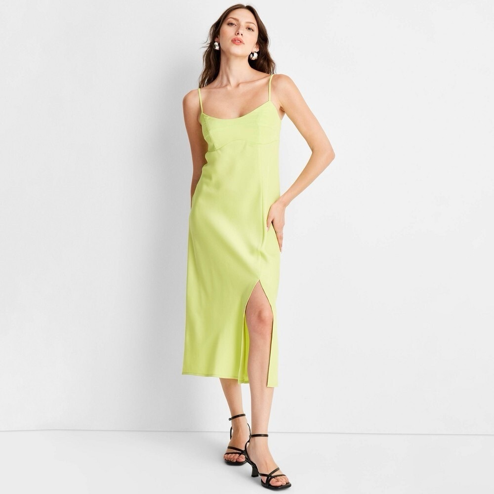 Satin Midi Dress